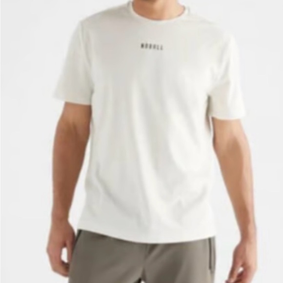 NOBULL Other - NOBULL Micro Textured Tee T-shirt Mens M Cream NEW NWT Performance Activewear